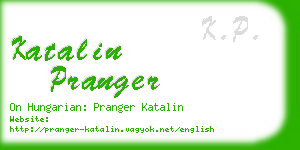 katalin pranger business card